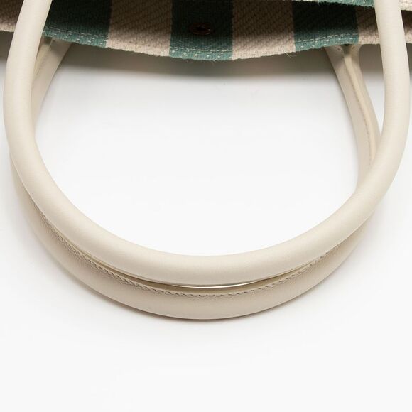 Saint Laurent Canvas Calfskin Striped Rive Gauche Large Tote - Picture 12 of 16